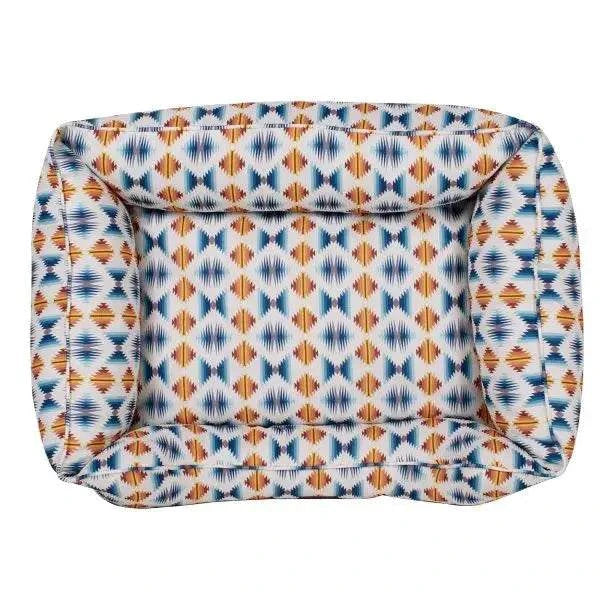 Bolster Dog Bed | Indoor-Outdoor Pet Bed | Pendleton Falcon Cove top