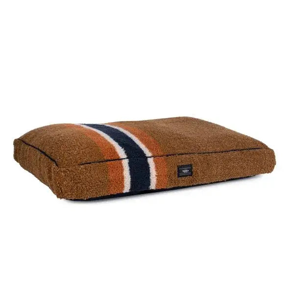 Shinola Dog Bed | Shinola Stripe Napper Pillow Dog Bed - Brown 3