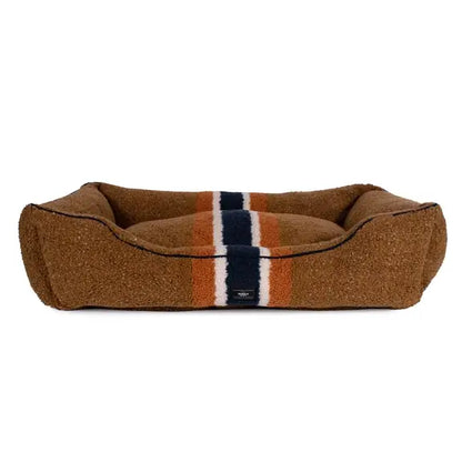 Shinola Pet Kuddle Bolster Style Dog Bed- Brown | Bolster Pet Bed