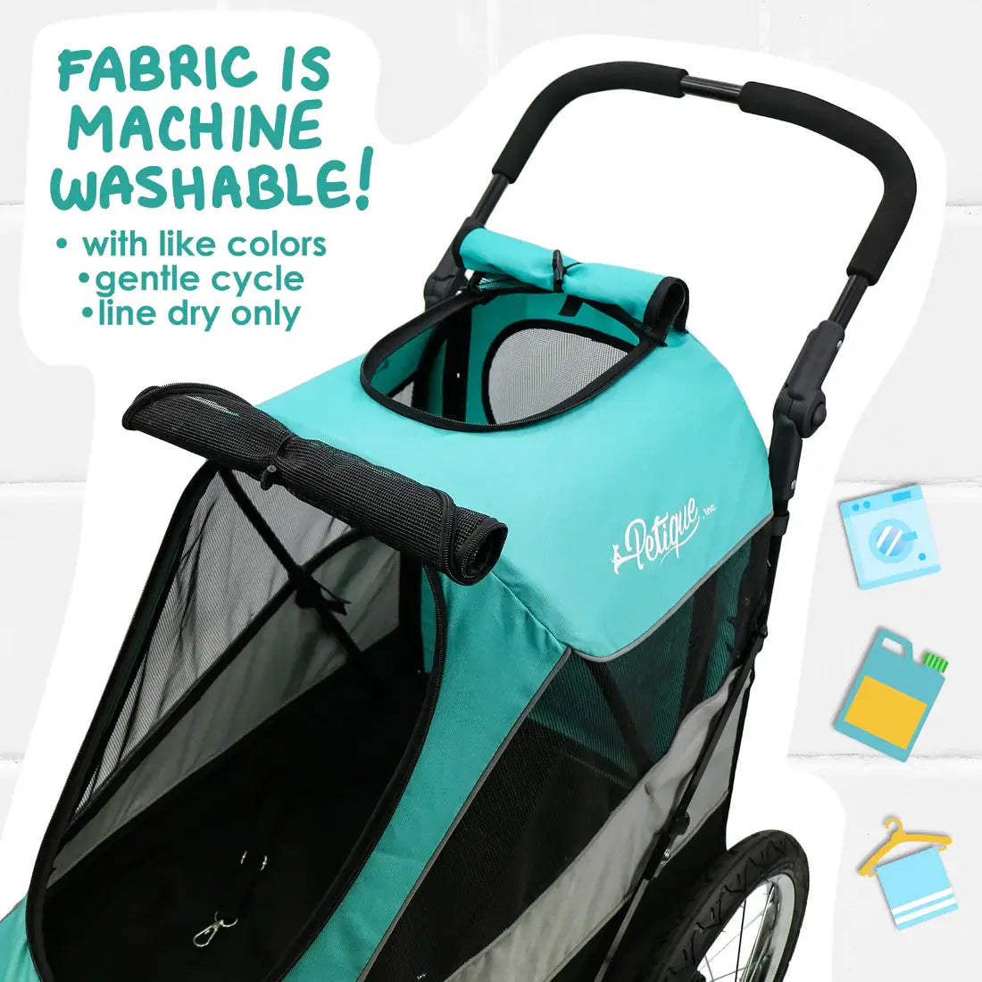 Petique Trailblazer Pet Jogger - Space Gray | Jogging Dog Stroller 4