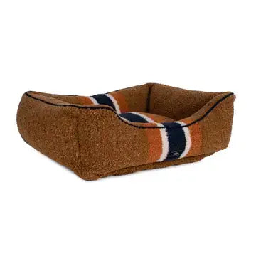 Shinola Pet Kuddle Bolster Style Dog Bed- Brown | Bolster Pet Bed 2