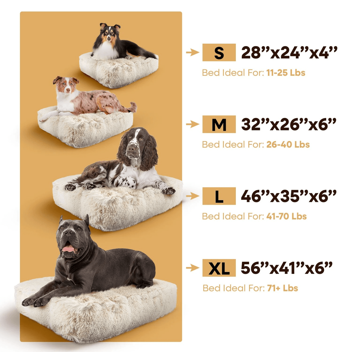 Bessie and Barnie Rectangle Dog Bed- Blondie | Rectangle Pet Bed 2