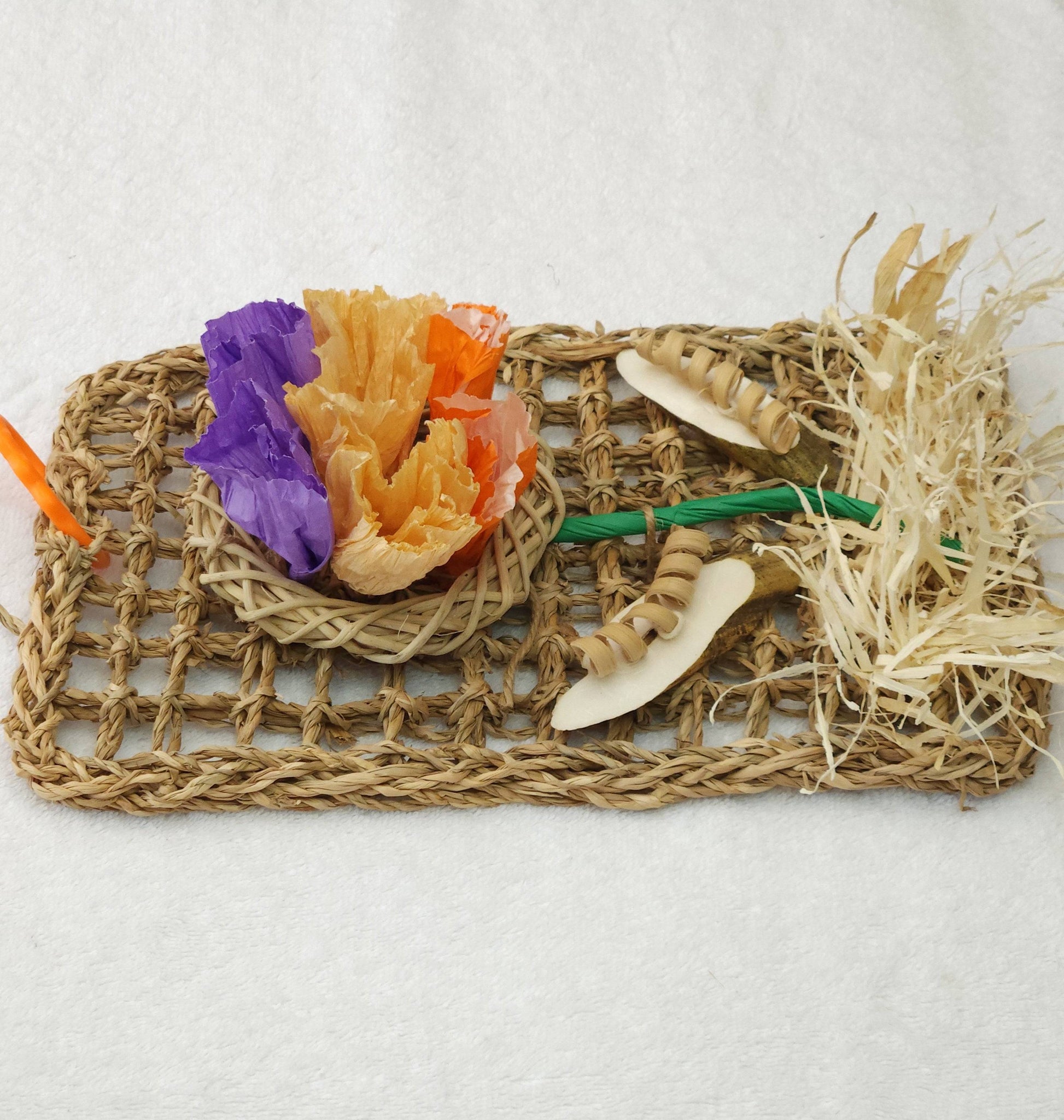 Harvest Flower-Rabbit Toy/Guinea Pig Toy | Activity Busy Mat Side View2