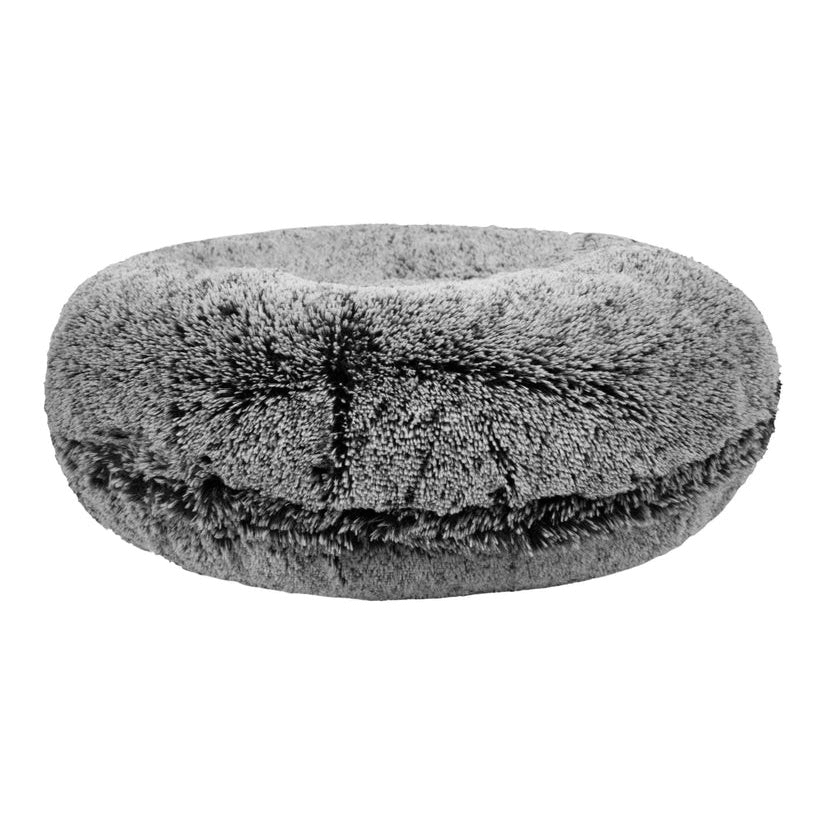 Bessie and Barnie Bagel Dog Bed Midnight Frost | Luxury Shag 1gy Dog Bed