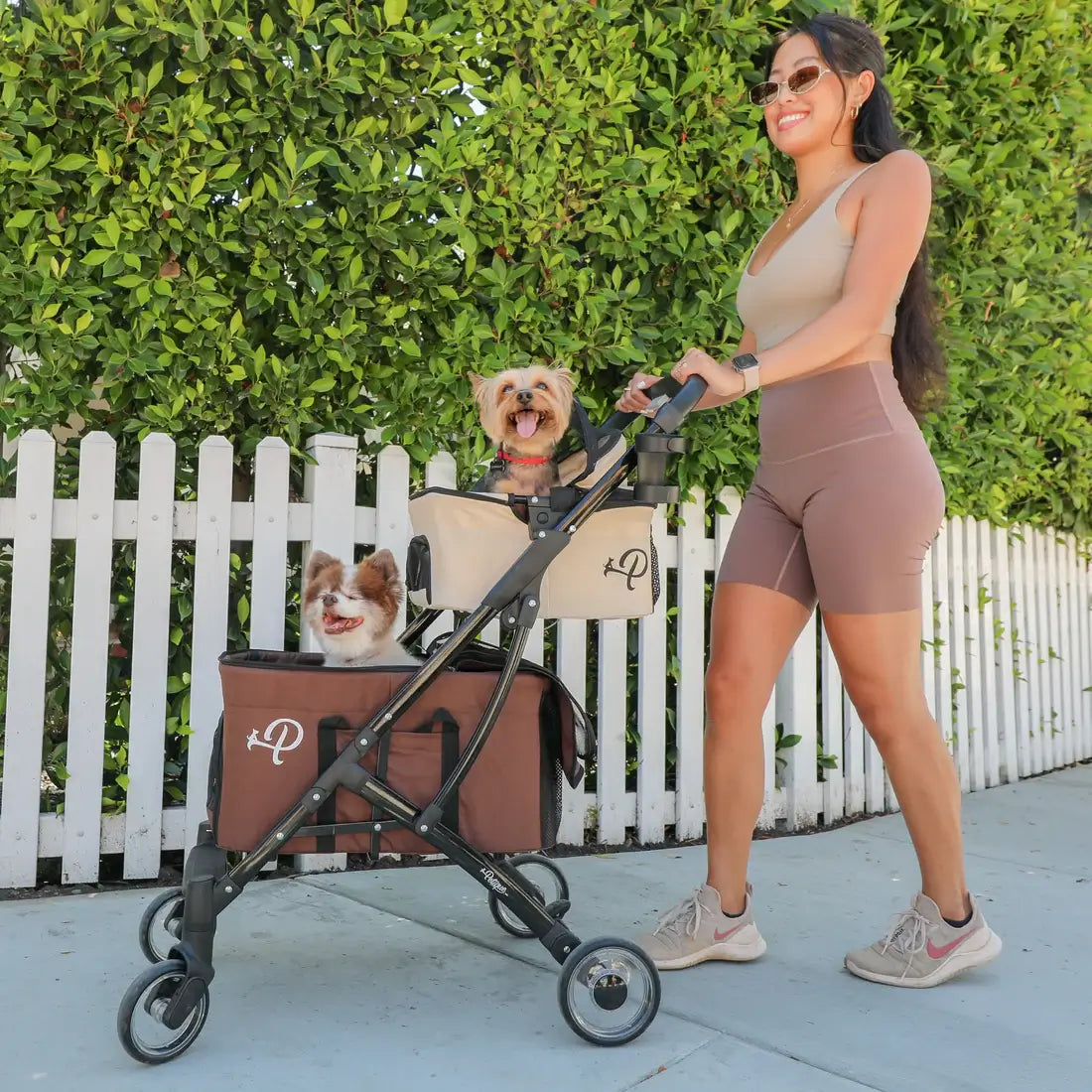 Petique  Deluxe Double Decker Pet Stroller- Grey | Double Pet Stroller 12