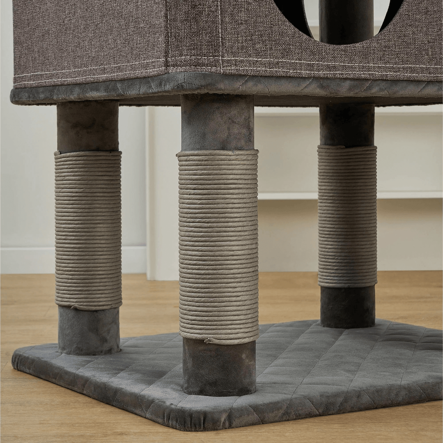 Large Cat Tree | Catry Stella 6 Level Quilted Velvet Large Cat Tower 5