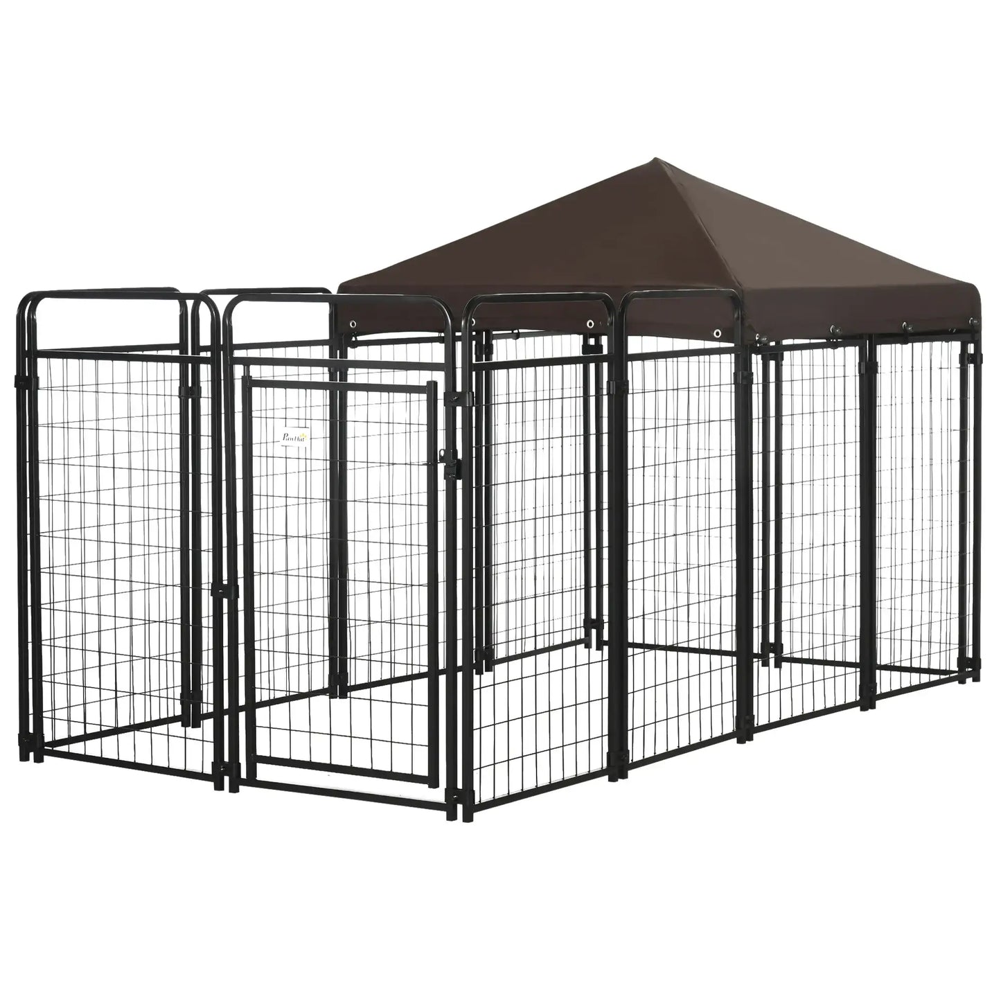 Outdoor Dog Kennel with Roof| PawHut Outdoor Dog Kennel with Canopy