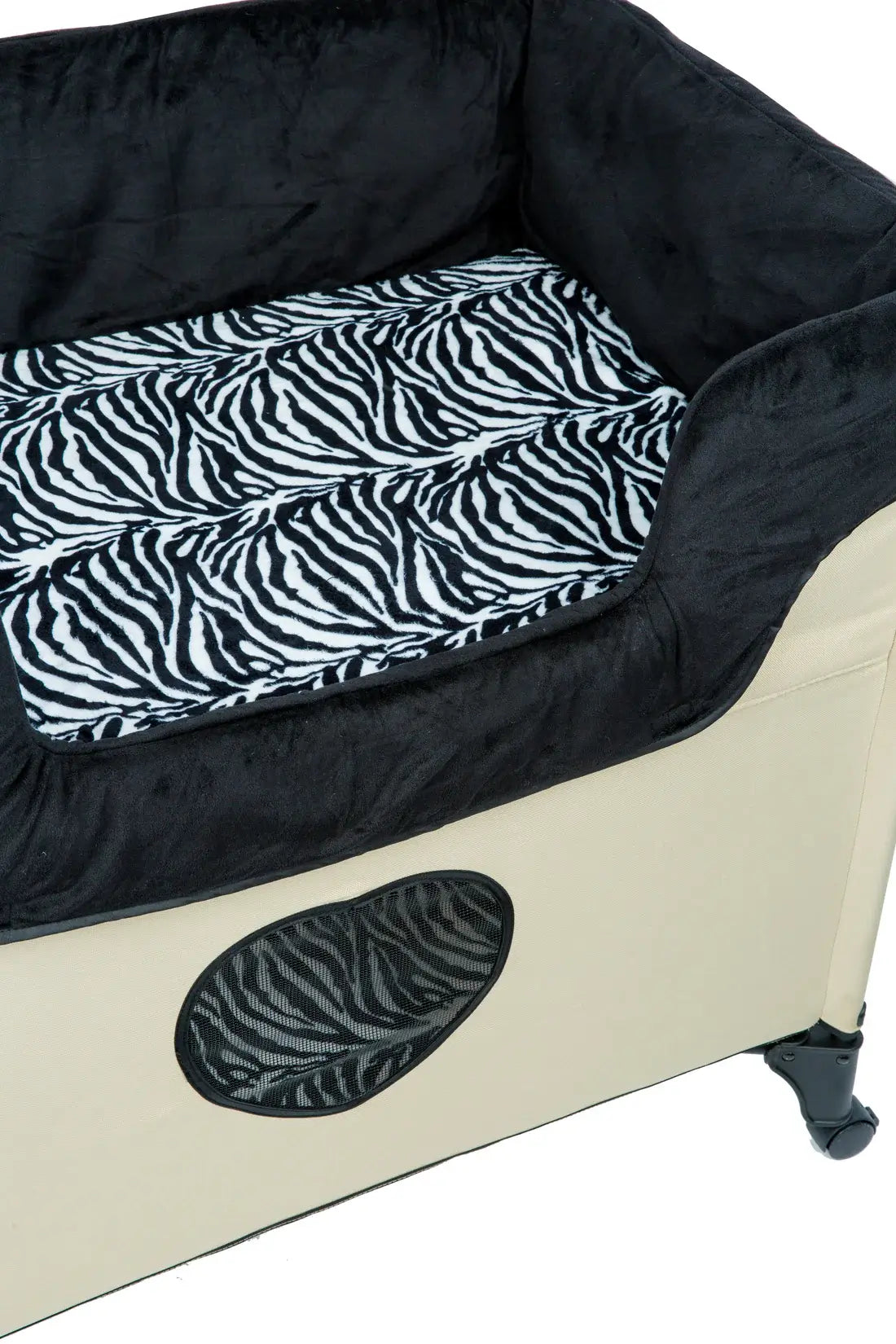 Petique Bedside Lounge Pet Bed- Zebra Vibes | Raised Bunk Bed for Pets 4