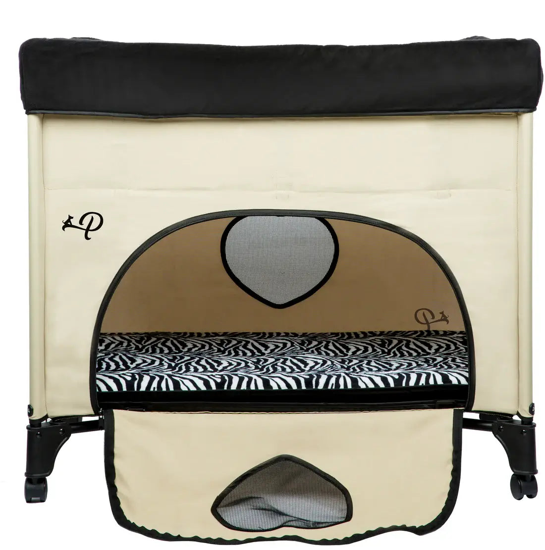 Petique Bedside Lounge Pet Bed- Zebra Vibes | Raised Bunk Bed for Pets 2