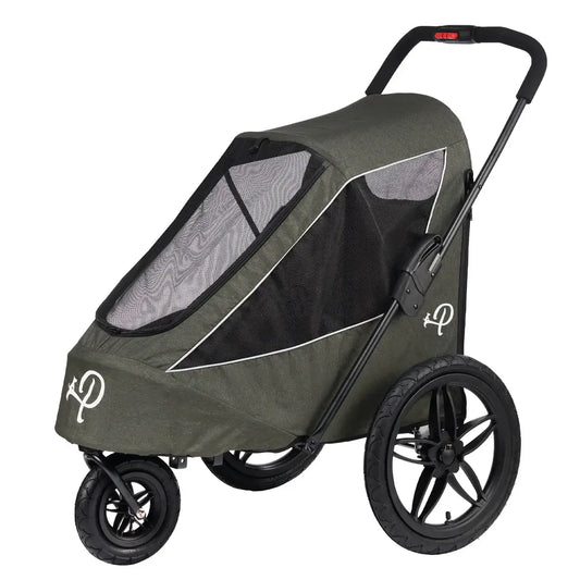 Petique Breeze Pet Jogger- Green | Jogging Dog Stroller | Pet Bike Trailer