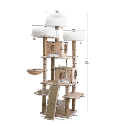 Catry Castle Deluxe 7 Level Cat Tree | Cat Tower 7