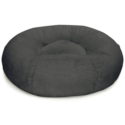 Susan Lanci Designs- Charcoal Spa Plush Round Pet Bed - A Bunny Good Time