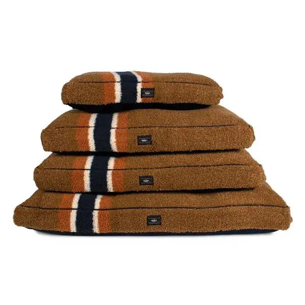 Shinola Dog Bed | Shinola Stripe Napper Pillow Dog Bed - Brown 2