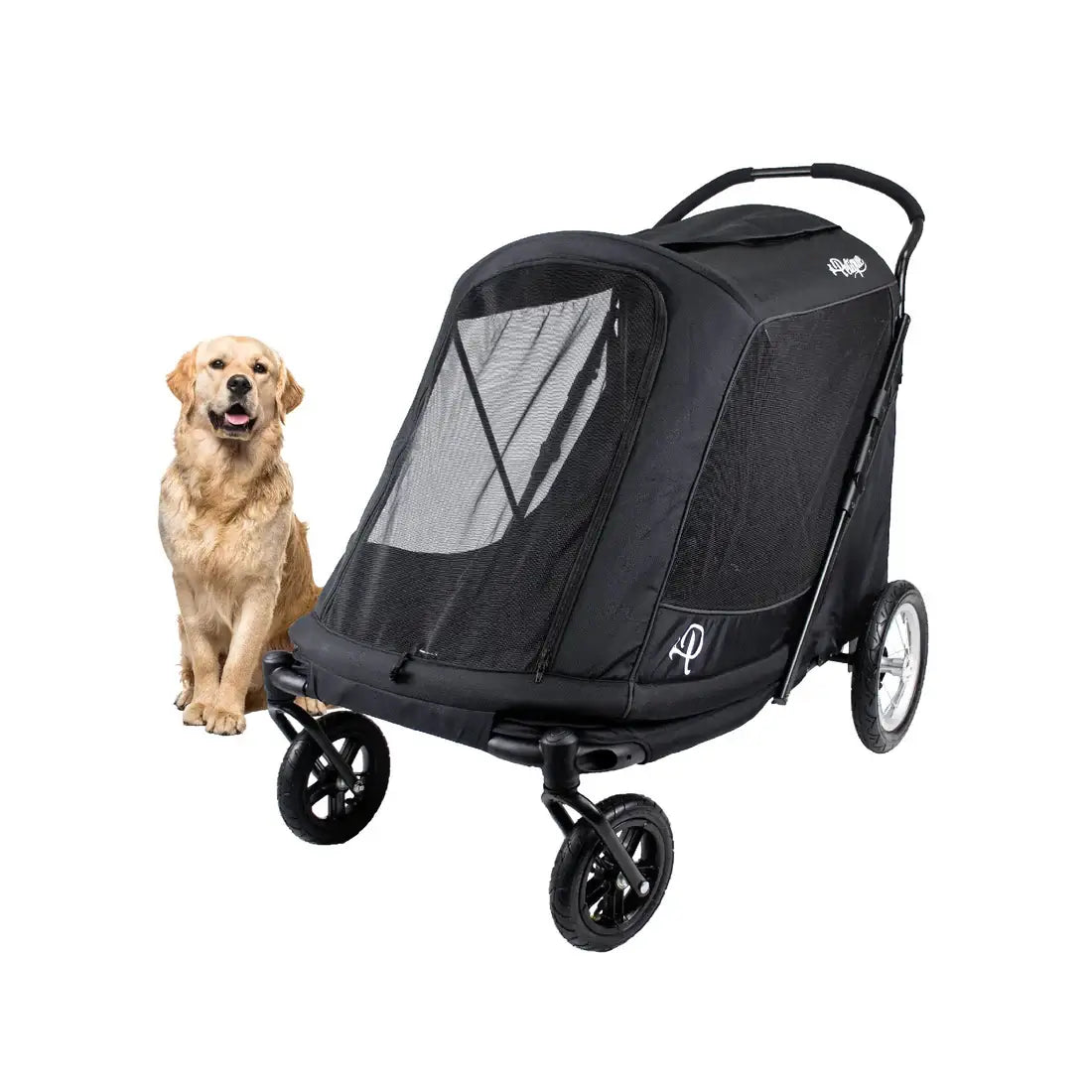 Petique Apollo Elite Pet Stroller w/ Tire Pump | Large Dog Stroller for Senior and Disabled Pets