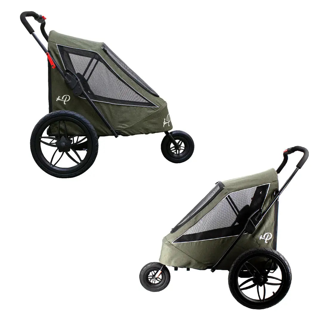 Petique Breeze Pet Jogger- Green | Jogging Dog Stroller | Pet Bike Trailer 8