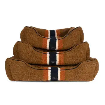 Shinola Pet Kuddle Bolster Style Dog Bed- Brown | Bolster Pet Bed 1