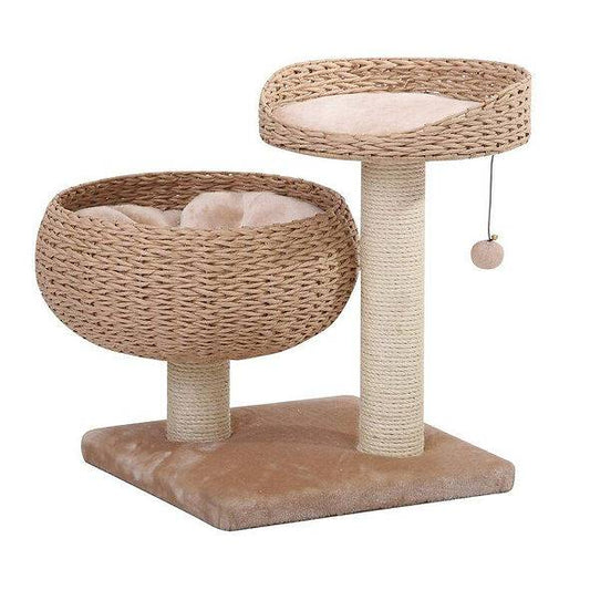 Cozy - Natural 3-Level Cat Tree - A Bunny Good Time
