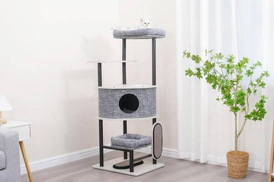 PetPals Grayson-Industrial Style Large Modern Cat Tower