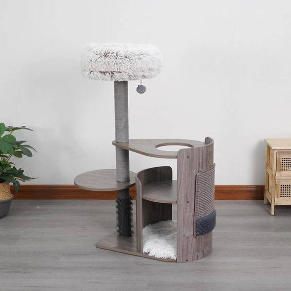 PetPals Cullen - Arc Modern Multi-Activity Cat Tree - A Bunny Good Time