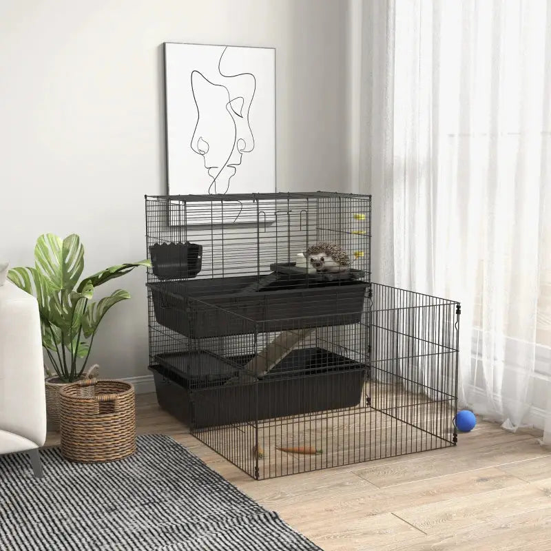 PawHut Multi-Level Small Animal Cage | Complete with Accessories Formal