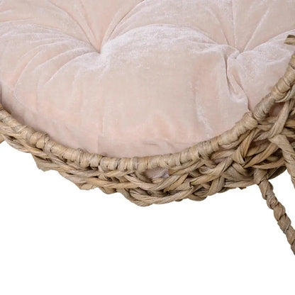 PawHut 20.5" Hand-Woven Elevated Cat Bed - Natural - A Bunny Good Time