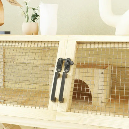 PawHut Hamster Cage on Wheels w/ Storage Shelf for Hamster or Mouse