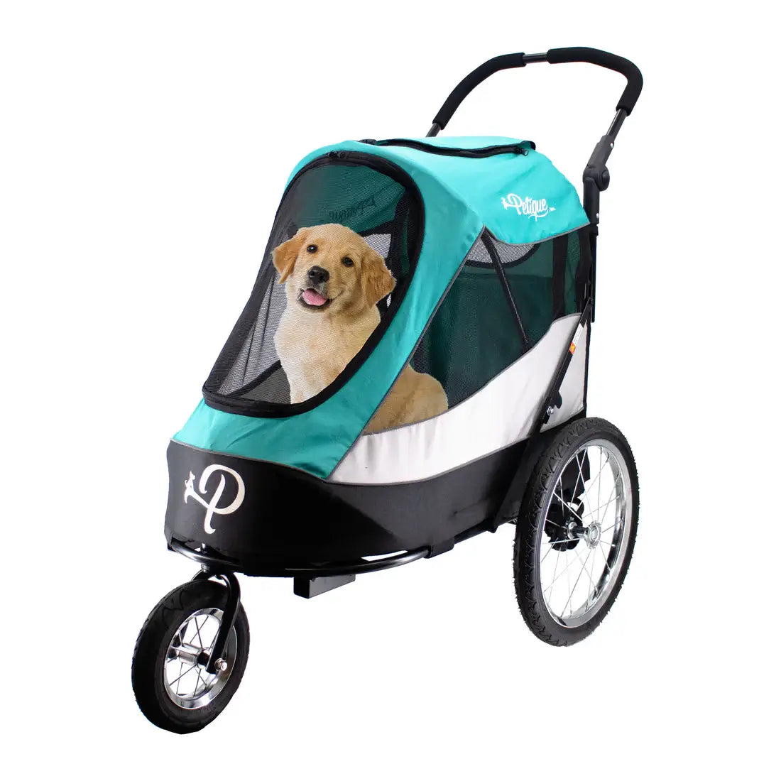 Jogging Dog Stroller -Petique Trailblazer Pet Jogger - Neptune 