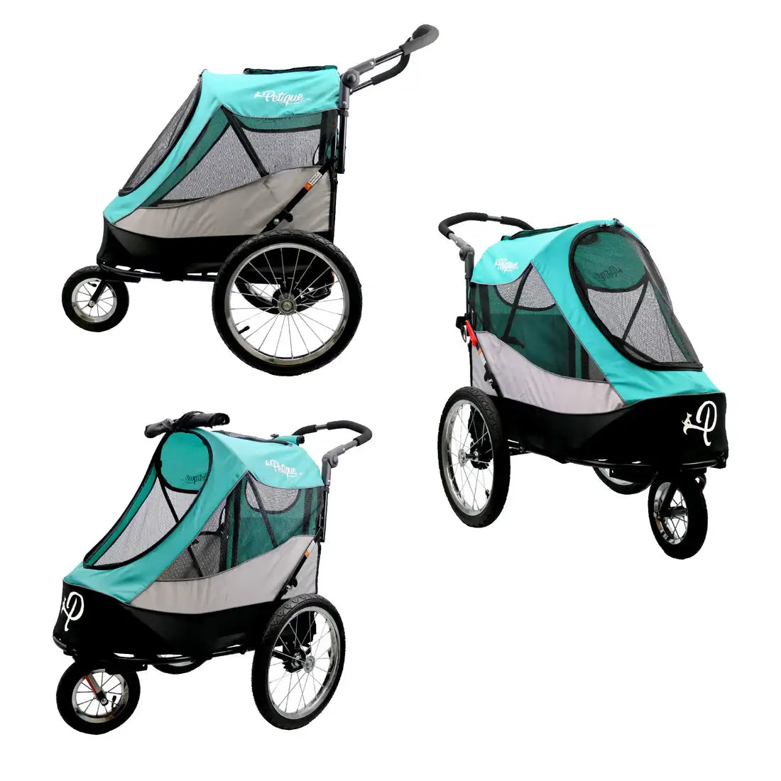 Jogging Dog Stroller -Petique Trailblazer Pet Jogger - Neptune 1