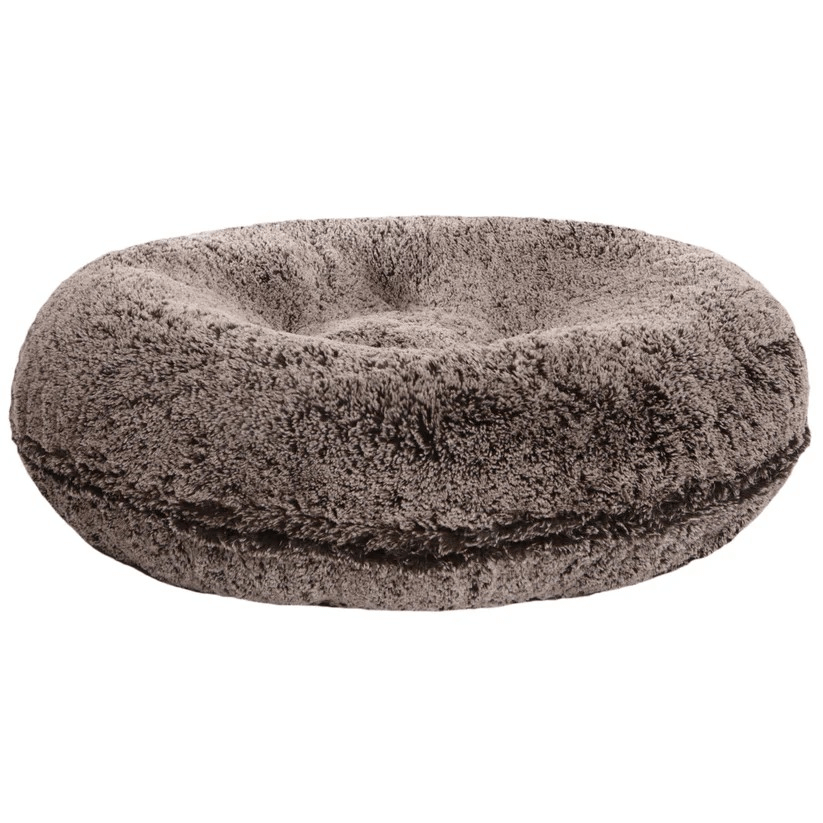 Bessie and Barnie Bagel Dog Bed Frosted Willow | Luxury Shaggy Dog Bed 1