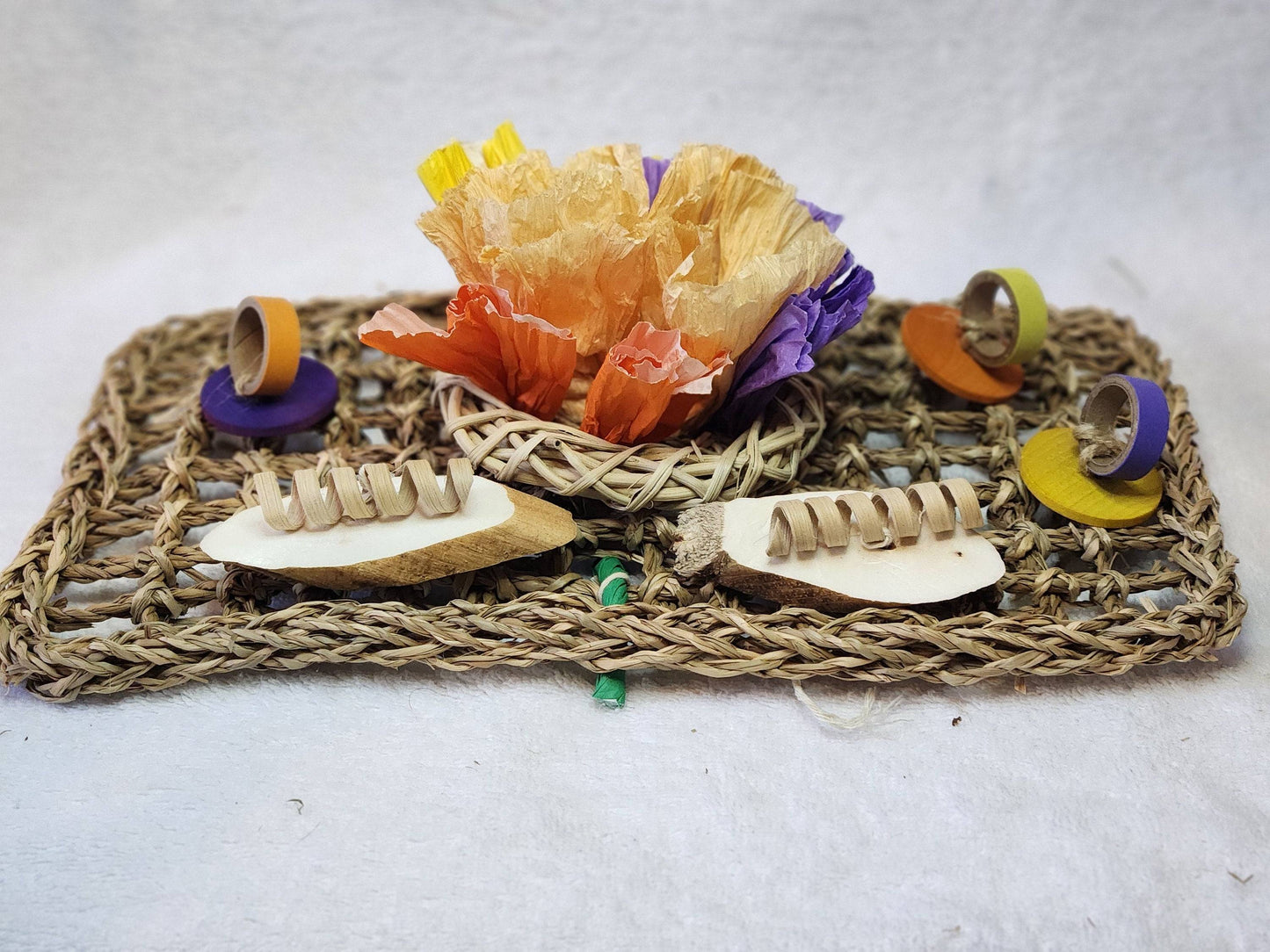 Autumn Delight - Guinea Pig Chew Toys and Rabbit Foraging Toys. Great Addition to Your Chinchilla, Rat, or Bird's Cage Acessories - A Bunny Good Time