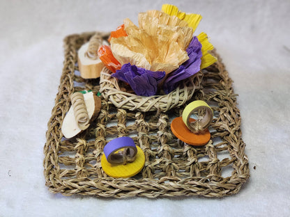 Autumn Delight - Guinea Pig Chew Toys and Rabbit Foraging Toys. Great Addition to Your Chinchilla, Rat, or Bird's Cage Acessories - A Bunny Good Time