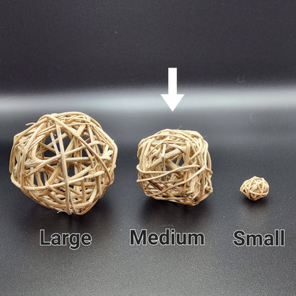 Medium Vine Balls - All- Natural Chew Toys for Your Small Animal Pet - No Dyes or Chemicals- Small Animal Toy Part- Enrichment Toy - A Bunny Good Time