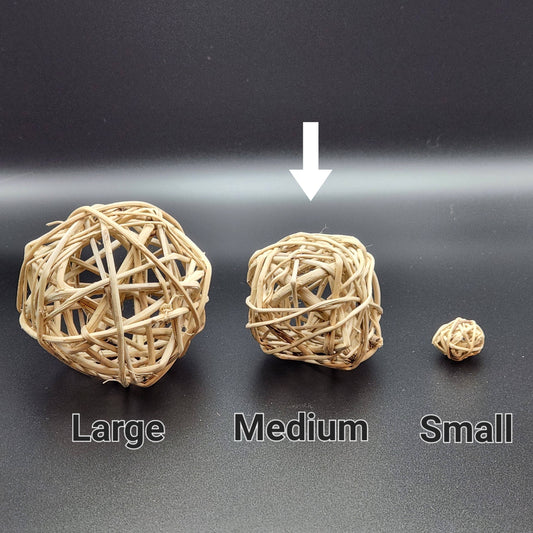 Medium Vine Balls - All- Natural Chew Toys for Your Small Animal Pet - No Dyes or Chemicals- Small Animal Toy Part- Enrichment Toy - A Bunny Good Time