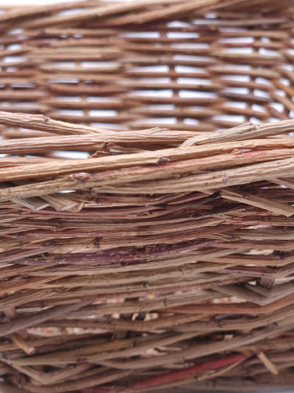 Large Willow Basket - Natural Hay Feeder & Chew Toy - A Bunny Good Time