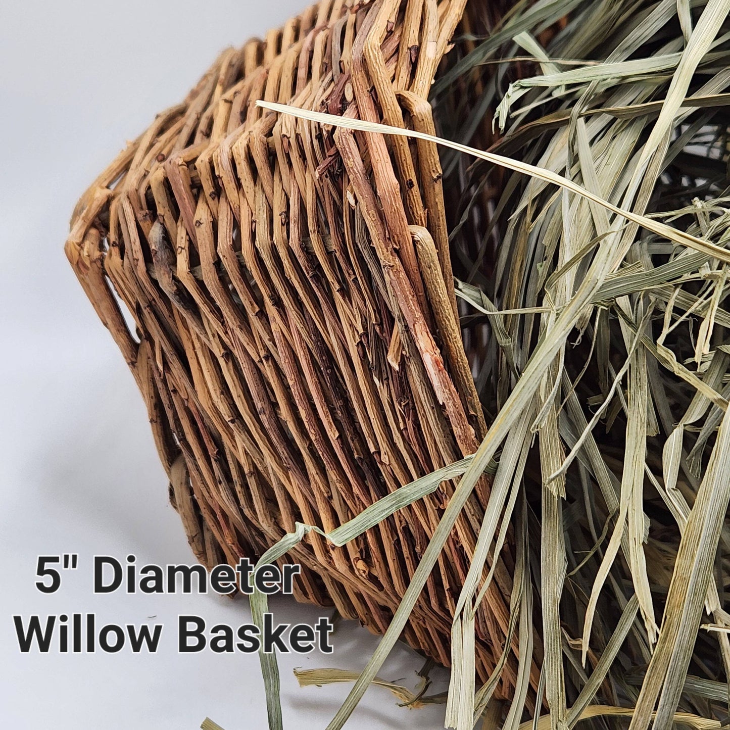 Small Animal Forage Mix in a Natural Willow Basket - A Bunny Good Time